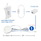 LED Under Cabinet Puck Lights DC12V Touch Dimmable Round 3W/5W Warm/Natural/Cool White Set