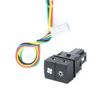 1 PC Green LED Car Dual Switch Fog Lights Radar Power Supply LED DRL Headlight On Off Switch Button Fit for Nissan X-TRAIL 2023