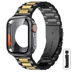 Change to Ultra Case+Band For Apple Watch 46mm 42mm 44 45mm Metal Stainless Steel strap for iWatch series Series 10 9 8 7 6 SE 5