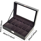 DELESYS 2/3/4/5/6/8/10/12 Slots PU Leather Watch Box Traditional Style Watch Storage Box Gift Watch Case With Lock