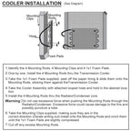 Universal 8 Row Transmission Radiator Oil Cooling &10 Inch 12V Car Air Conditioning Radiator Slim Fan Cooler (Non combination)