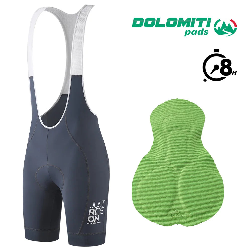 RION Cycling Shorts Women MTB Bib Shorts Road Bike Tights Padded Bicycle Wear Biker Clothing Long Distance Dolomiti 8H Outdoors