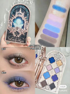Flower Knows Little Angel 9 Color Eyeshadow Matte Fine Sparkle Pearl Comprehensive Palette 10.5g