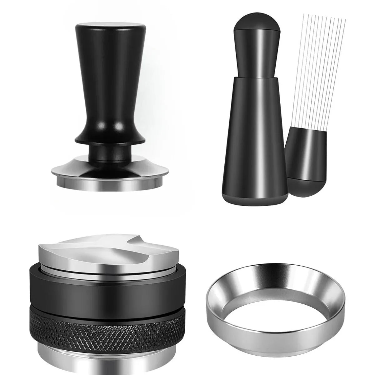 51mm 53mm 58mm Espresso Tamper Barista Coffee Tamper with Calibrated Spring Loaded Stainless Steel Tampers