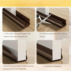 PVC Flexible Door Bottom Seal Strip Under Door Draft Stopper Weatherproof Soundproof Gap Cover Weatherstrip for Indoor Outdoor