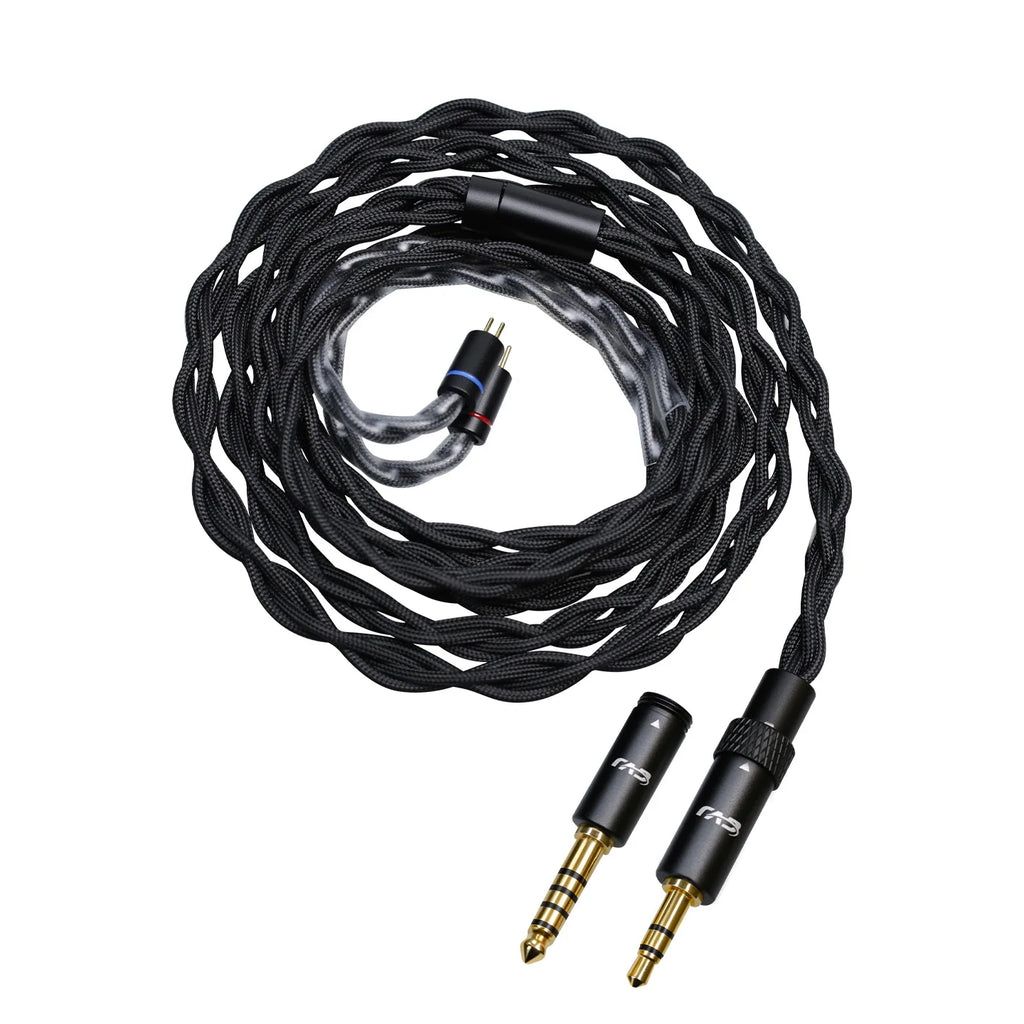 CVJ Jackdaw OFC earphone cable 1.25m 0.78mm 2-pin, 3.5mm + 4.4mm plugs