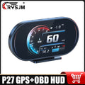 Car GPS+OBD HUD LCD Display OBD2 Head Up Display Car Electronics Accessories Speed Fuel Level RPM Voltage Water Temperature P27