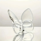 1pc, Elegant Crystal Glass Butterfly Desktop Decor, Home Office Desk Ornament, Bookcase, Living Room Gift For Wedding And Party