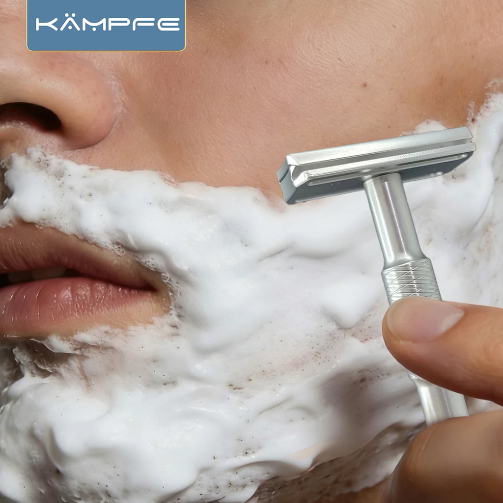 Kampfe Vintage Double-Edged Razor Non-Slip Aluminium Wet Grooming Shaver Classic for Men & Women