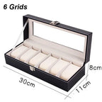 DELESYS 2/3/4/5/6/8/10/12 Slots PU Leather Watch Box Traditional Style Watch Storage Box Gift Watch Case With Lock