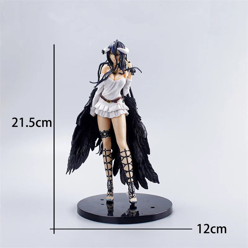 21cm Albedo Action Figures black wings Protector PVC Collectile figure Undead girl home Decoration Model Toys For kid gift