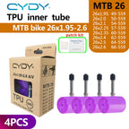 CYDY TPU MTB Bike Inner Tube Camera 29 26 27.5 29x1.95-2.6 Inch Mountain Bicycle Tire Schrader Valve AV pneu 29er Cycling Tube