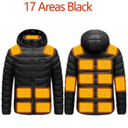 Men Heated Jacket USB Winter Outdoor Electric Heating male bobojaco Warm Sprots Thermal Coat Clothing Heatable men's parka