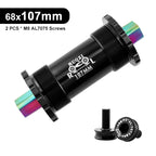 Ceramic Bearing Bicycle Bottom Bracket 68*103 107 110 113 119 122mm Square Titanium Axle Road Mountain Bike Central Axis BB Sets