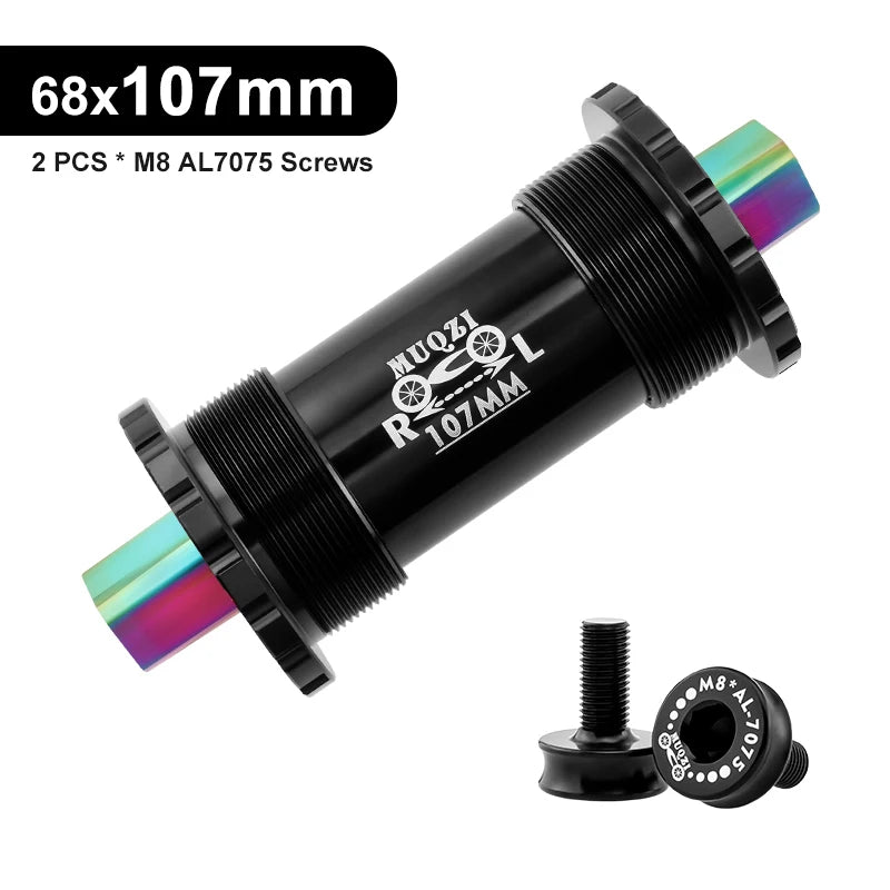 Ceramic Bearing Bicycle Bottom Bracket 68*103 107 110 113 119 122mm Square Titanium Axle Road Mountain Bike Central Axis BB Sets