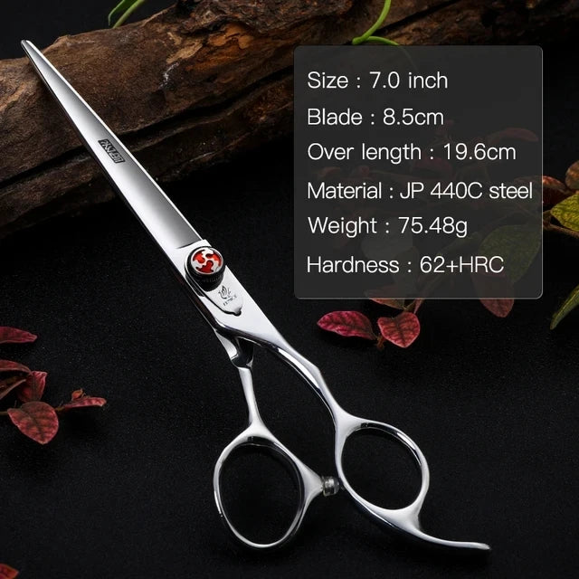 Fenice Professional JP440C 7/7.5 inch Pet Fluffy Thinning Grooming Scissors Straight Dog Scissors Thinner Shears  Rate 80%