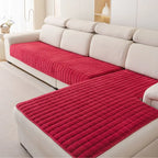 Plush plaid sofa cushion non-slip four seasons universal living room sofa cover simple modern thickened velvet cushion towel