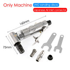 Mini 1/4 Air Angle Die Grinder 90 Degree Pneumatic Grinding Polisher Mill Engraving Machine Carving Tool Kit with Sanding Discs