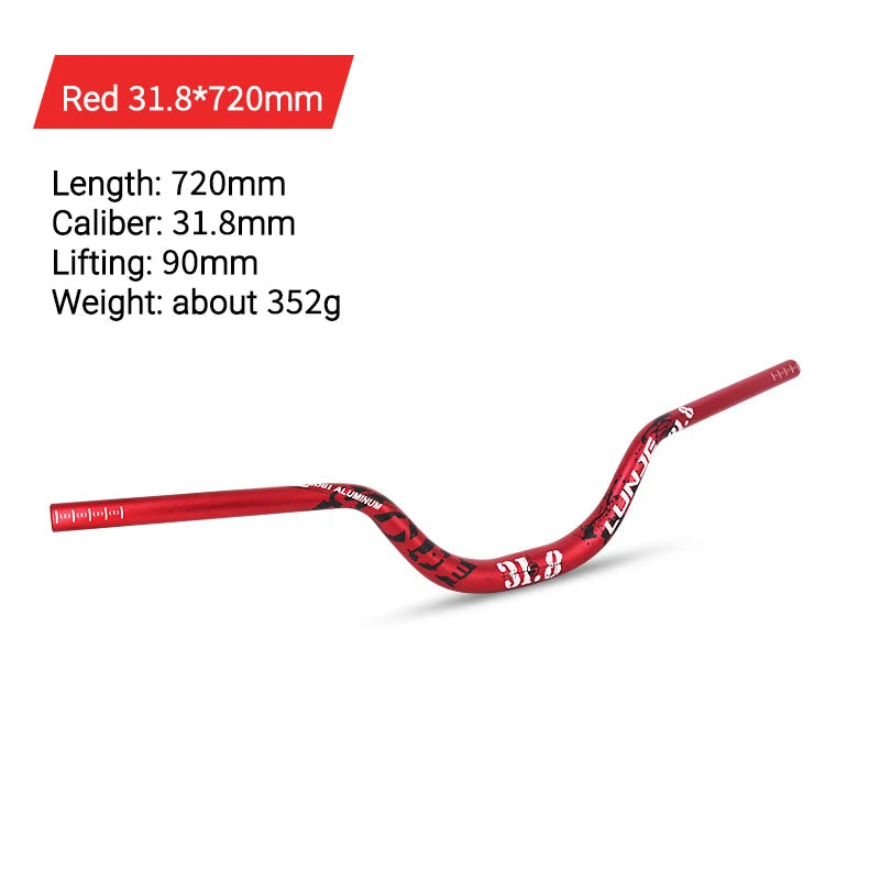Mountain Bike Swallow Handlebar 720/780mm 90h Bicycle Riser Handlebar 31.8 Aluminum Alloy XC/AM Off-road Downhill Handlebar
