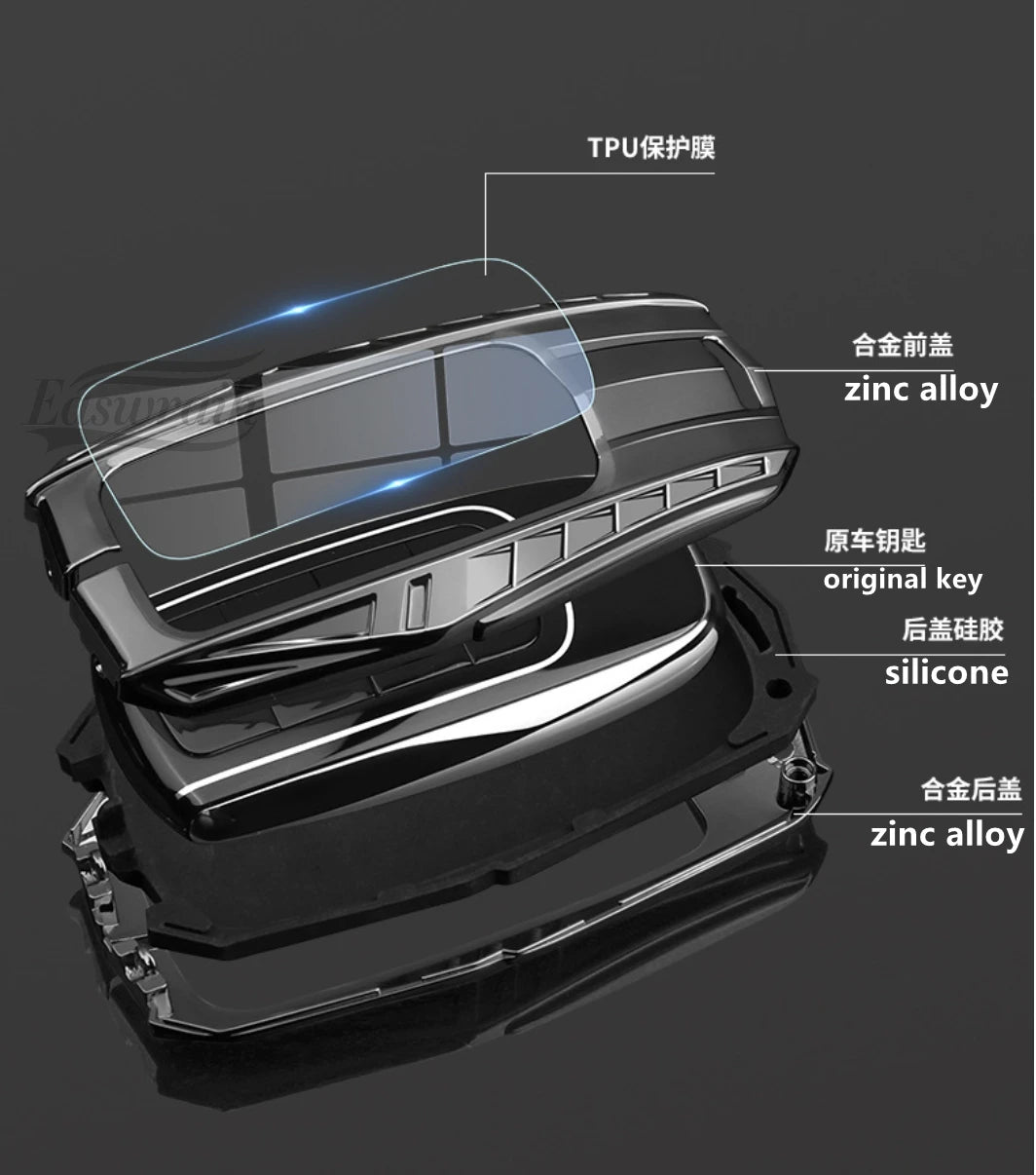 Car Zinc Alloy Silicone Key Case Holder Cover Chain For Chery JAECOO Omoda 5 Tiggo 7 8 9 Plus Pro Arrizo 6 8 Car Styling Remote