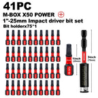 Geinxurn T25 Impact Tough Magnetic Screwdriver Bit Set, #25 Torx Head Power Bits, S2 Alloy Steel Star Bits with Storage M-Box