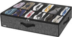 1 Piece Under Bed Shoe Storage Organizer, can accommodate 12 to 16 pairs of shoes, with transparent window, breathable, foldable