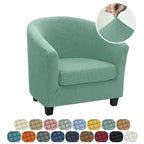 Jacquard Club Tub Chair Cover Stretch Accent Armchair Slipcover Cushion Cover Elastic Single Sofa Slipcovers for Living Room