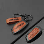 Leather Car Key Case Cover for Great Wall Haval H6 2024 H9 2024 F7x H5 H3 H2 M6 Cool Dog Plus Owl Dragon MAX F7 Accessories