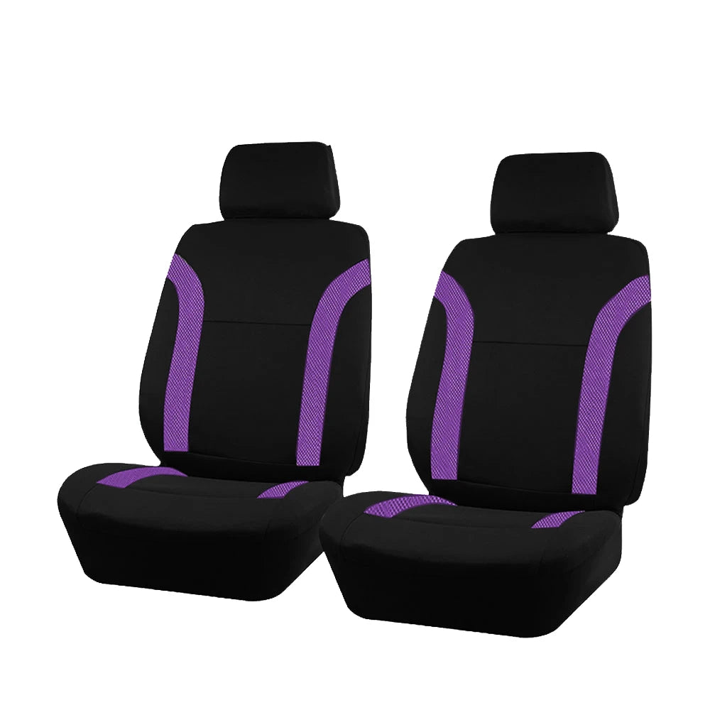 Universal breathable car seat covers air mesh + polyester fabric, 2 front seats or 5 seat set