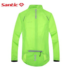 Santic Men's Lightweight Skin Coat Outdoor Packable Waterproof & Windproof Cycling Windbreaker MTB/Road Riding Bicycle Jackets