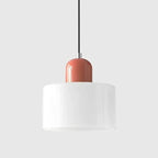 Glass pendant light chandelier, E27 socket, 1.9m cord, 90-260V, white shade