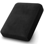 Velvet Sofa Cushion Cover Stretch Plush Seat Slipcover, Beige/Beige Gray, S-XL, 1pc