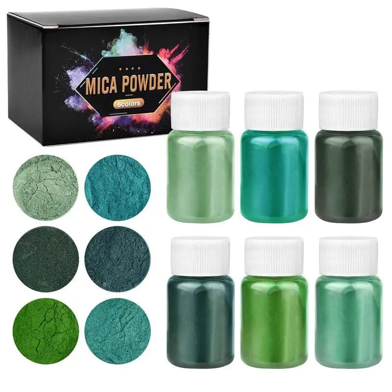 6/24/30Colors Epoxy Resin Dye Mica Powder Powdered Pigments Set Resin Mica Pearlescent Resin Pearl Natural Micas Colorants Resin