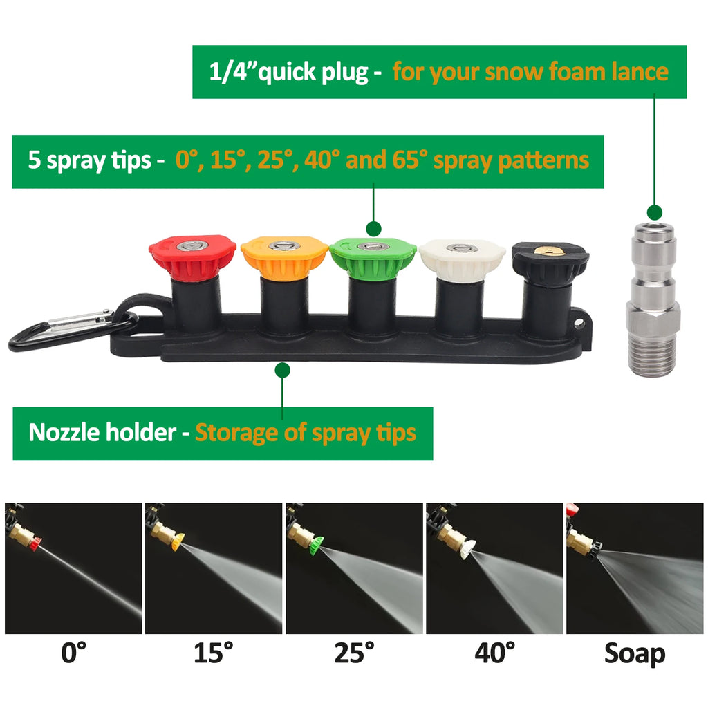 Pressure Washer Water Gun Kit for Car Cleaning Hose Connector For Karcher Nilfisk Parkside Bosch Quick Connector Nozzles