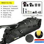 Rhinowalk Waterproof Bike Saddle Bag Large Capacity Bicycle Saddle Pannier Bag Cycling Foldable Tail Rear Bag MTB Road Bike