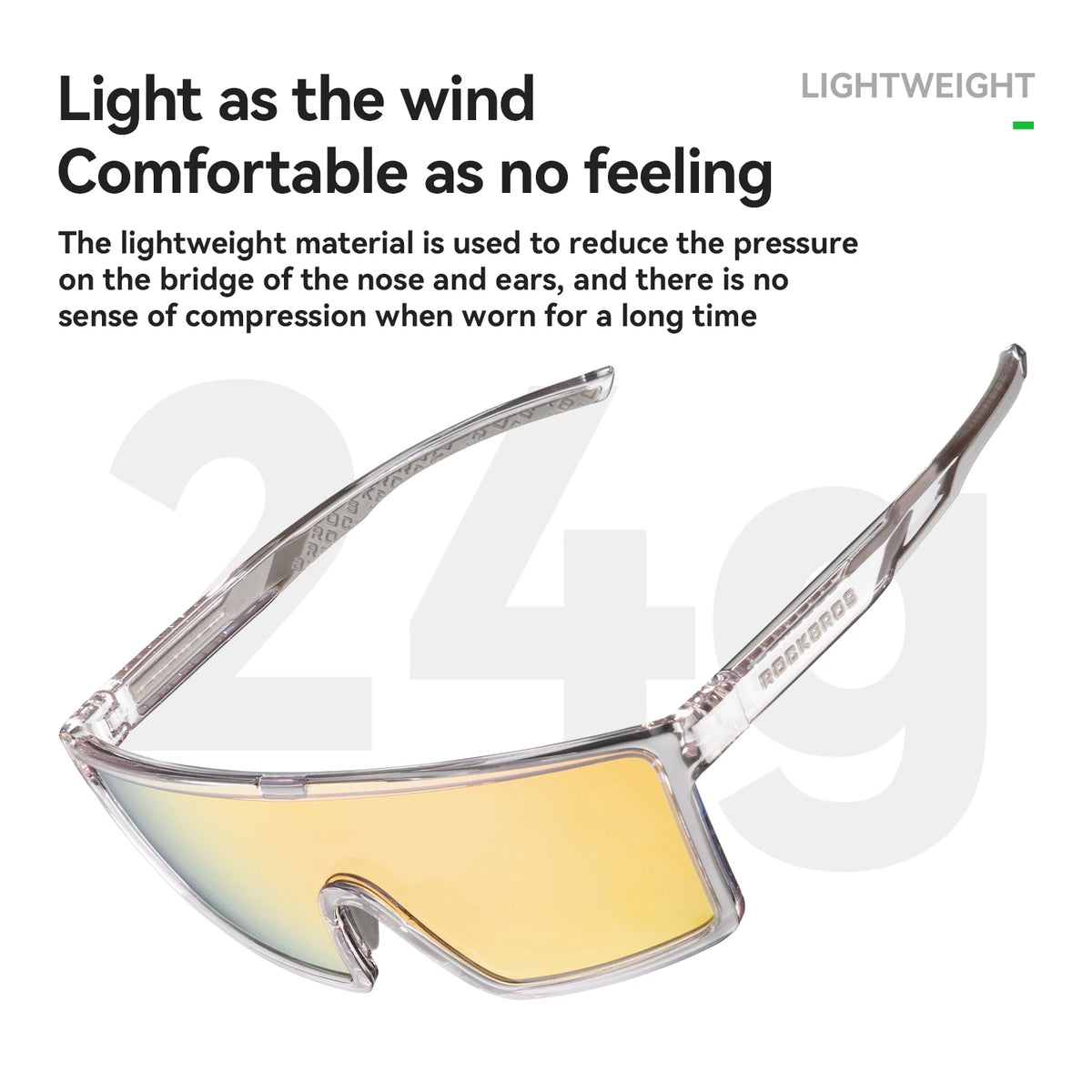 ROCKBROS Cycling Sunglasses Polarized Photochromic MTB Bike Road Windproof Eyewear Outdoor Sports UV400 Bike Lightweight Goggles