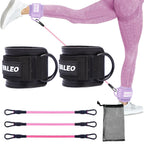 LOOGDEEL Resistance Bands Set Ankle Straps Adjustable Foot Support Padded Cuff Ankle Weight Leg Training Brace Yoga Sport Tool