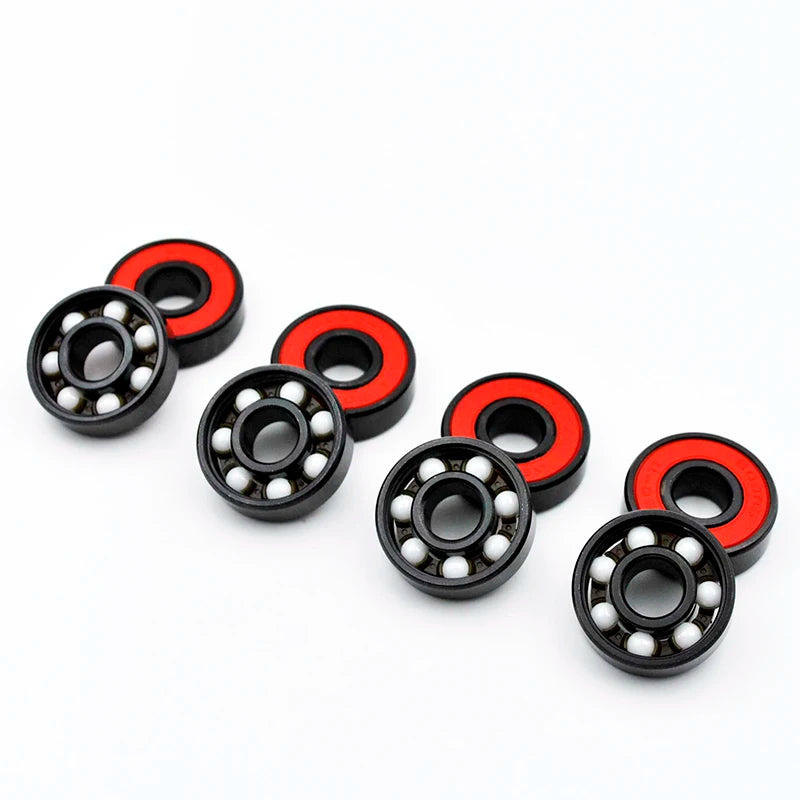 8pcs 608 2RS Hybrid Ceramic Ball Bearing 8*22*7 mm High Speed Roller Skate Skateboard Wheel Miniature Longboard Bearings