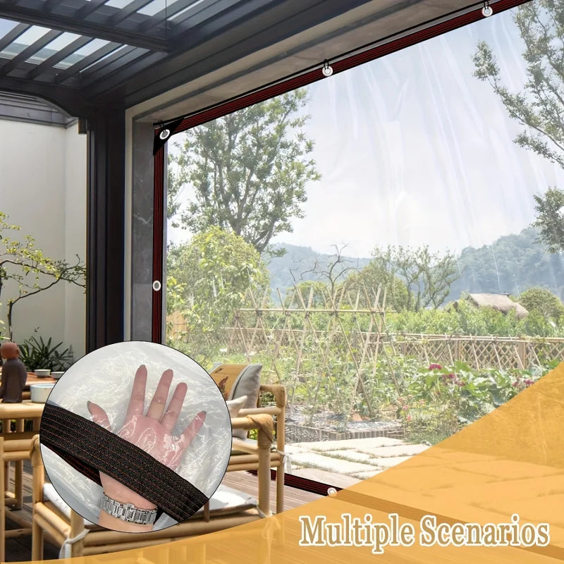 2X3m 2X4m Highly Transparent Waterproof Tarpaulin Special for Greenhouses Chicken Coop Sunshade Camping Rain Cover Designed with