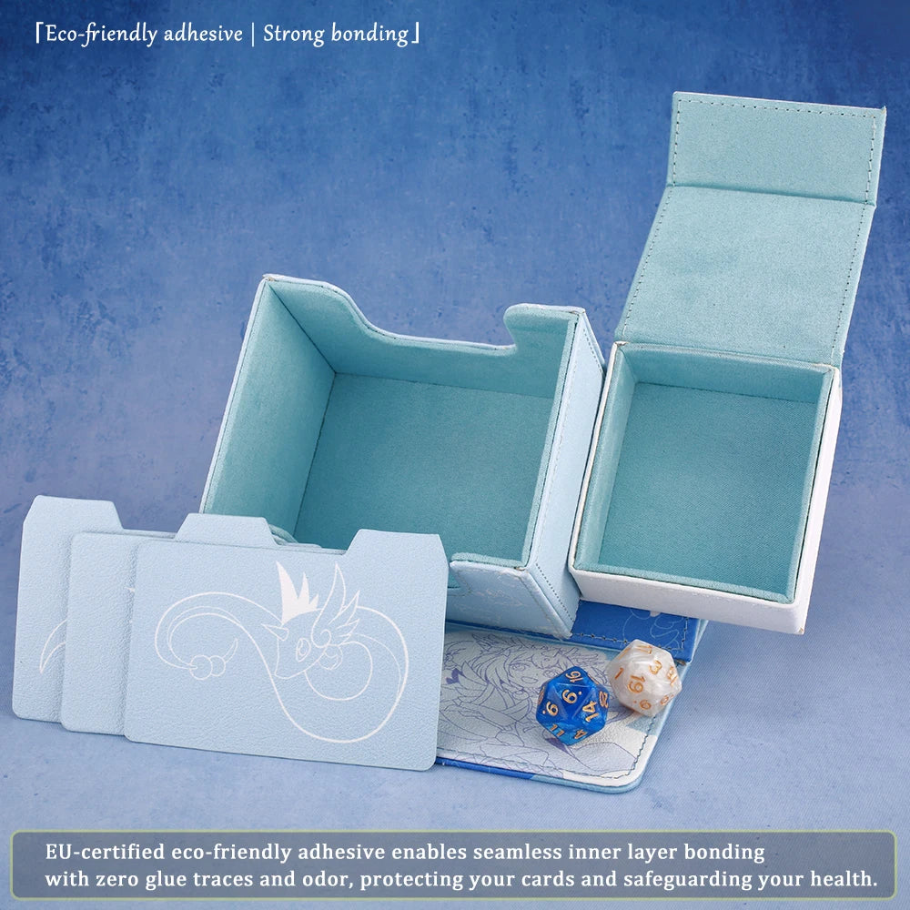 Laundry Dragonmaid Dragonite Deck Box Dicewinder for YGO PTCG,Fits 100 Double-Sleeved Cards,Dice Tray Card Storage Box TCG OPCG