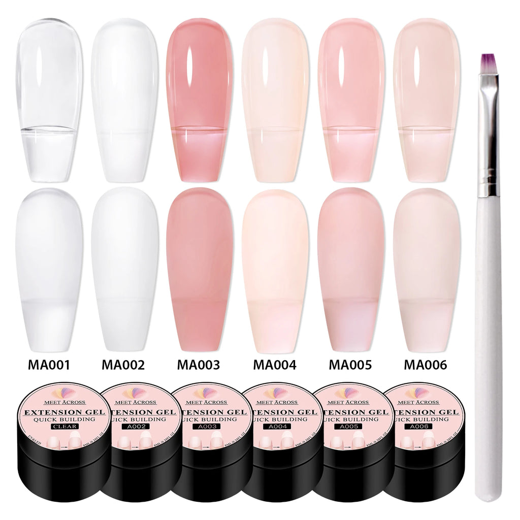 6PCS/SET Dried Flower Gel Nail Polish Set Natural Flower Fairy Nail Art Gel Soak Off UV LED Painting Varnish For Nails DIY Kit