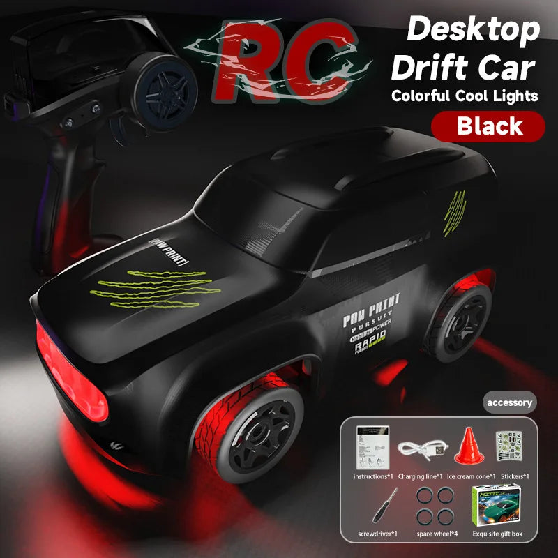 1/64 RC Car 2.4G 4WD High Speed Drift Mini Desktop Racing Car Four Wheel Drive Radio Controlled Mini GTR Racing Model Boy Toy