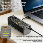 PD65W Battery Storage Box Super Fast Charging 8 Cell 18650 DIY Power Bank Case Kit Digital Display Battery Holder USB+Type-C