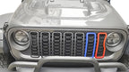 for Jeep Wrangler JL Gladiator JT 2024 2025 Car Front Grill Rings Frame Grille Inserts Cover Trim Exterior Accessories