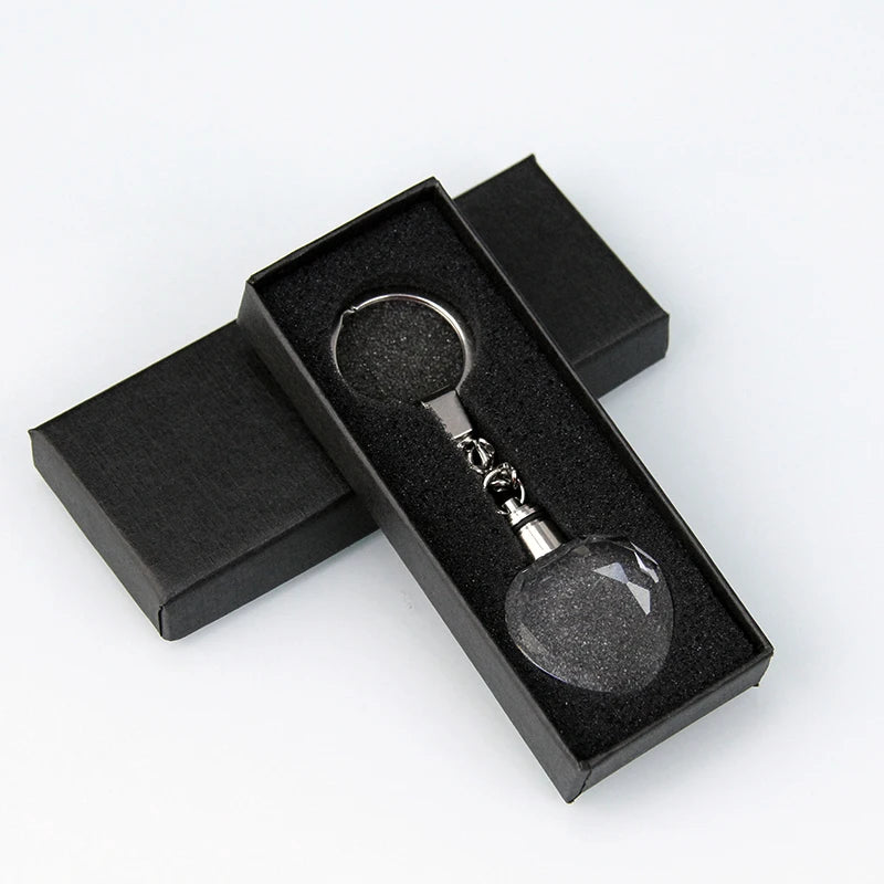 XTOOL Wholesale 10pcs Blank K9 Shining Crystal Heart Shaped Keychain for 3D Laser Engraving Crystal Pendants