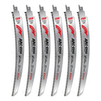 EZARC 12 Inch Wood Pruning Reciprocating Saw Blades, 300mm Japanese Teeth Saw Blades 6TPI Arc Edge for Tree Trimming