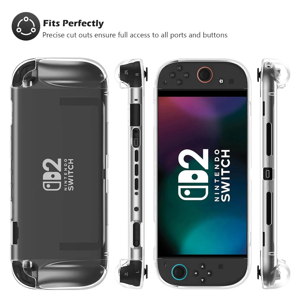 Protective Case for Switch 2 (2025), NS 2 TPU Cover Protector, Anti-Scratch, Shock-Absorption, Ergonomic Grip Design For NS2