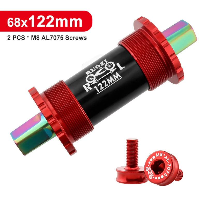 Ceramic Bearing Bicycle Bottom Bracket 68*103 107 110 113 119 122mm Square Titanium Axle Road Mountain Bike Central Axis BB Sets