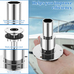 Straight Thru Hull Exhaust Skin, Fitting 24mm Tube Pipe , 316 Stainless Steel Exhaust Tube Fitting Kit for Diesel Parking heater