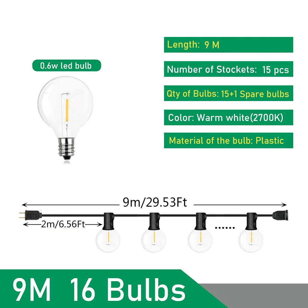 9M 15 Bulb / EU plug 220V